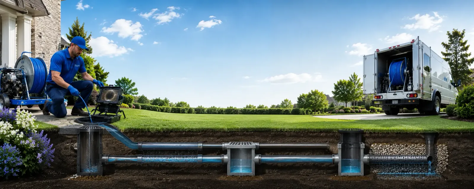 Outdoor drain cleaning information for Somerdale, OH
